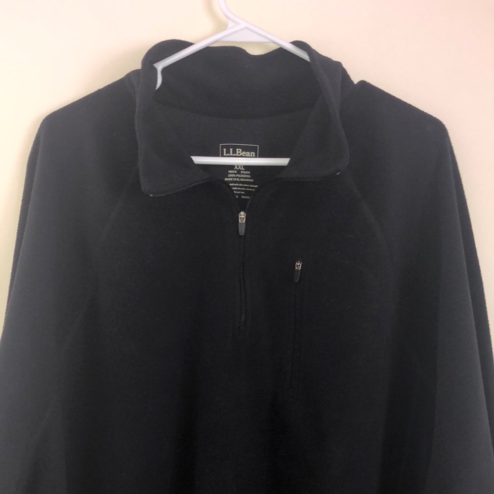 LL Bean Mens Fleece Pullover Quarter-Zip